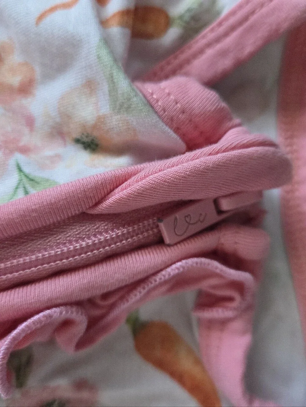 Laree And Co Pink Carrot Ruffle Bamboo Convertible Sleeper